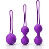 Kegel Ball 3 pcs Set for Women, Ben Wall Ball Massage Weight Exercise for Tightening Muscles(Purple)