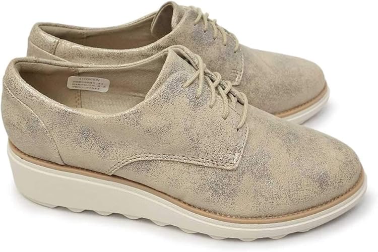 Amazon クラークス 靴 レディース レザースニーカー 398g シャロンクリスタル 本革 レースアップ フラットソール Sharon Crystal レースアップ