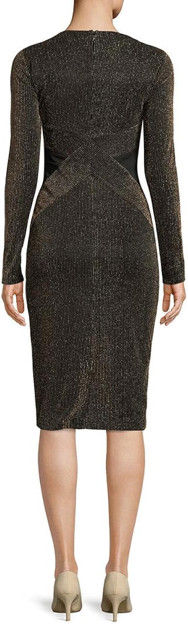 bcbg shimmer stripe knit gown