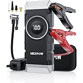NEXPOW Car Battery Jump Starter with Air Compressor 3000A Peak,12V 150PSI Portable Jumpstart Box for Up to 8L Gas and 8L Diesel Engines, PD18W Quick Charging, Force Start Button