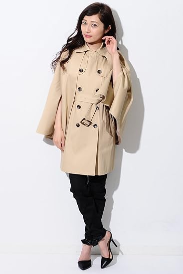 Amazon エゴイスト Egoist ３wayケープトレンチコート Beige 1 コート ジャケット 通販