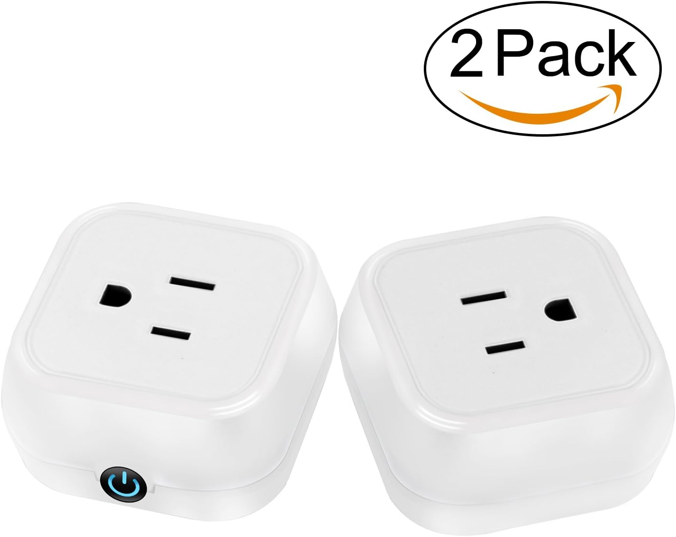 MJeck WiFi Smart Plug, Compatible with Alexa and Google Home, no hub required to voice control smart home devices, mini smart socket design (Mini Plug 05-2Pack)