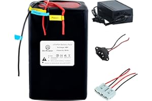 BtrPower Ebike Battery 48V 52V 60A 72V 10AH 18AH 20AH 30AH 50AH Lithium Ion / LiFePO4 Battery Pack with 3A/5A Charger,50A/80A BMS for 300W-4500W Motor