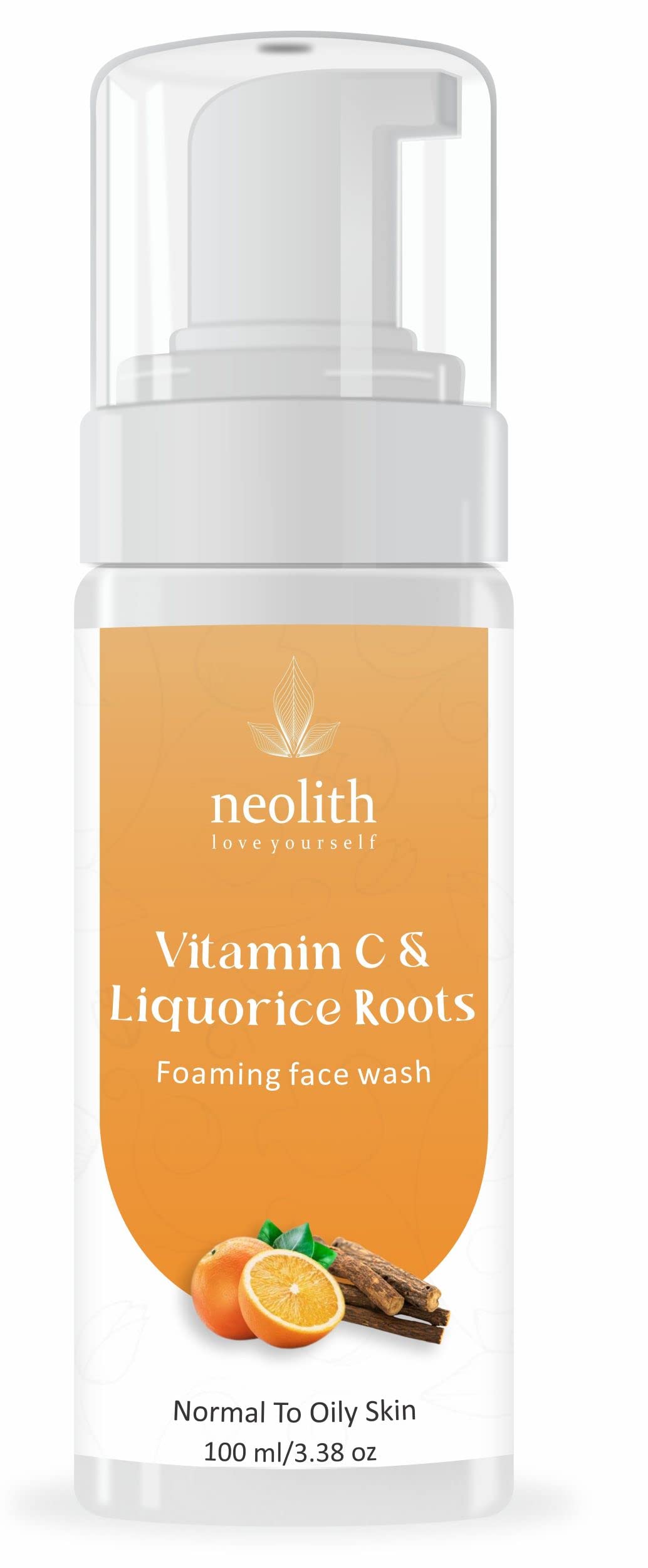 Neolith Vitamin C & Liquorice root Foaming Face Wash || 92% Organic || Non drying, Deep cleansing, De tan || 100 ML