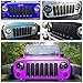 Danti Black Front Grill Mesh Grille Insert Kit fit for Jeep Wrangler Rubicon Sahara Jk 2007-2017 (7Pcs/Set)