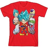 Dragon Ball Super Group Character Art Boy's Red T-Shirt