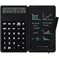 Desk Portable Basic Calculator with Notepad and Stylus, 12 Digit Large Display Multi-Function for Office, School, Home & Basic Financial (Black)