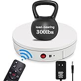 JAYEGT Motorized Rotating Display Stand, 360 Degree Electric Rotating Turntable for Photography Products Display,Live Video S