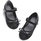 ESTINE Mary Jane Flats for Toddler Girls Little Kids Glittery Dress Princess Wedding Ballet Shoes