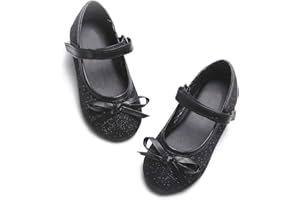 ESTINE Mary Jane Flats for Toddler Girls Little Kids Glittery Dress Princess Wedding Ballet Shoes