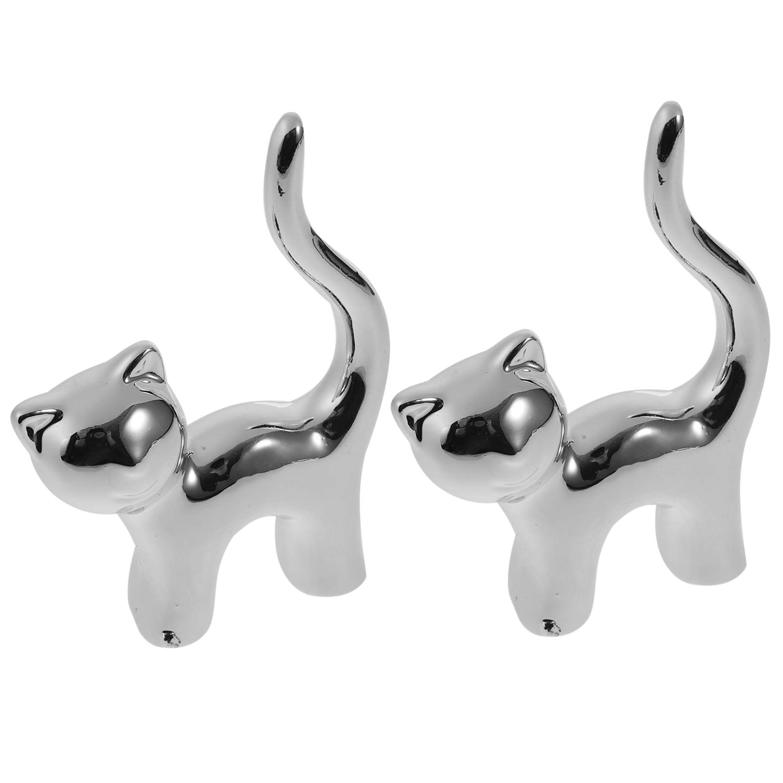 Abaodam Jewel Display Holder Cat Ring Holder cat ring jewelry for Jewelry Ceramic Jewelry Tower