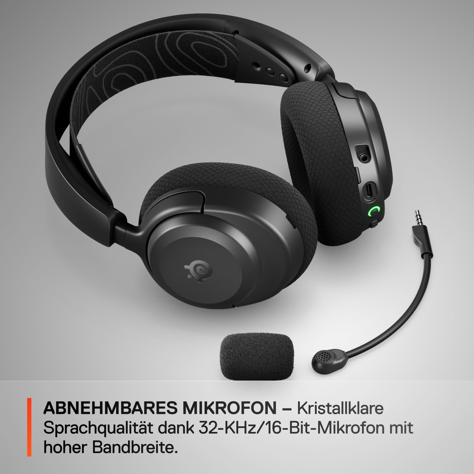 SteelSeries Arctis Nova 3P Wireless - PS5 Headset & PC Gaming Headset – App-Steuerung – 40 Std. Akku – Neodym-Magnet-Treiber – 2,4 GHz/Bluetooth – Abnehmbares Mikrofon – Für PS5, PC, Switch - Schwarz 8