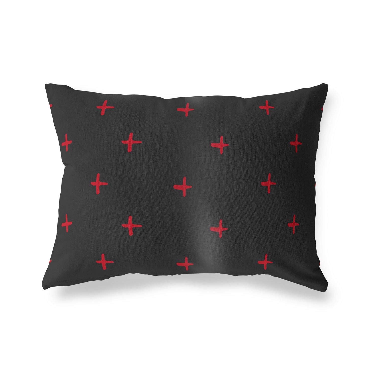 BonaMaison Decorative Cushion Cover, Red Black Throw Pillow Covers, Home Decorative Pillowcases for Livingroom, Sofa, Bedroom, Size: 45X60 Cm - Designed and Manufactured in Turkey