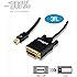 gofanco Gold Plated 3 Feet Mini DisplayPort to DVI Adapter Cable (Black) Thunderbolt MALE to MALE for Apple MacBook, Microsoft Surface Pro, Google Chromebook, and Laptops with Mini DisplayPort Ports