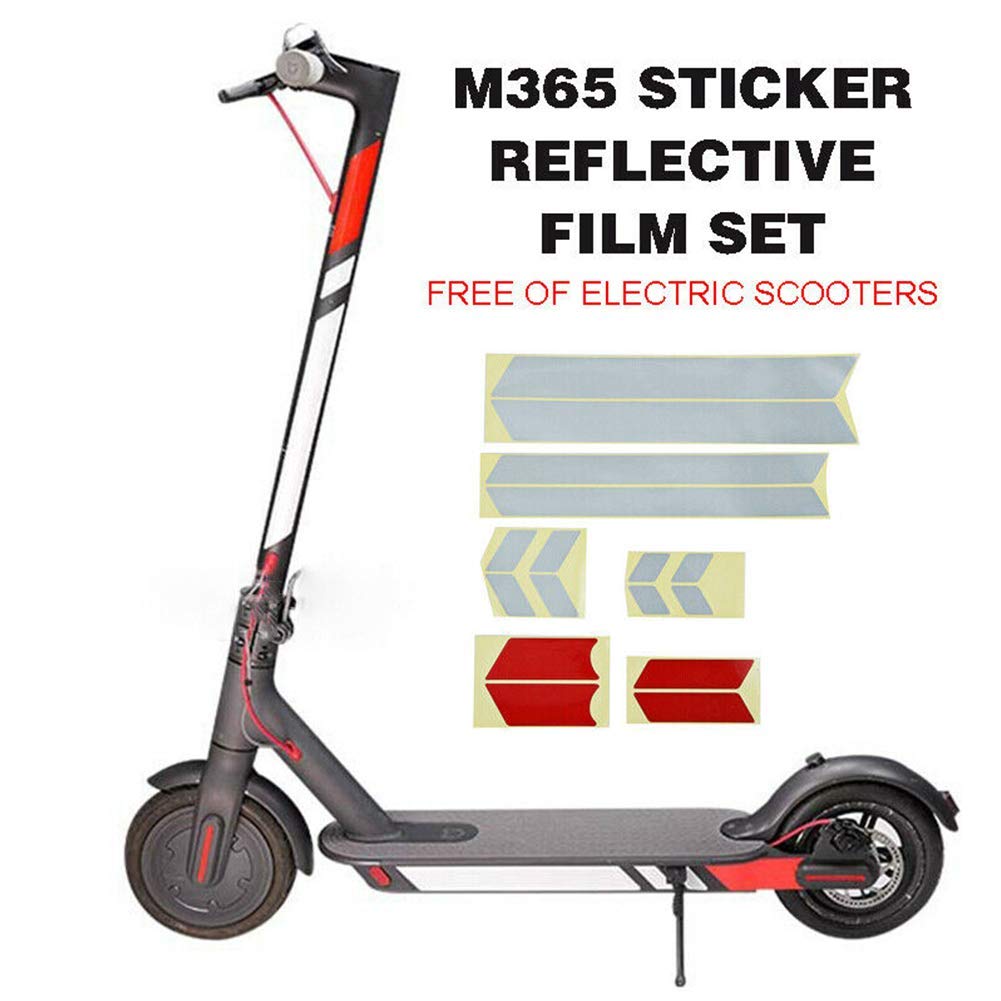 Ganquer Electric Scooter Reflective Stickers Strip Decals Reflective