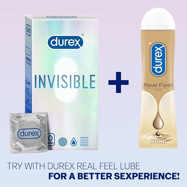 DUREX INVISIBLE SUPER ULTRA THIN CONDOMS FOR MEN – 10 COUNT – PACKAGING MAY VARY