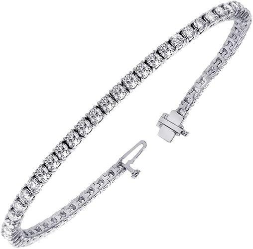 VIP Jewelry Art White Gold Women's Diamond Tennis Bracelet TB100VIP