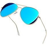 KANASTAL Military Style Sunglasses Men Women Metal Aviation Sun Glasses Polarized UV400 Oversized Shades Holloween Cosplay