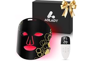 AOLADY HEALTHY Aolady Red Light Therapy for Face, Birthday Gifts for Women Mom, 3 Modes Portable LED Face Mask Light Therapy with 2500mAh Remote, 850nm Infrared for Anti-Aging with 280 LEDs for Home Travel Use