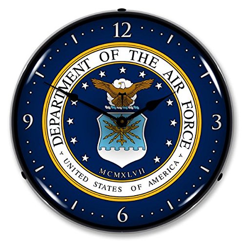US Air Force Retro Vintage  Lighted Clock - retro wall clock
