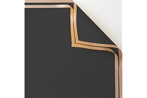 ARIFLOR 20Sheets Golden Edge Waterproof Flower Bouquet Paper - 20408 Plastic Fresh Floral Wrapping Paper, Christmas Gift Packaging, Gift Packaging, DIY Crafts, Florist Bouquet Supplies