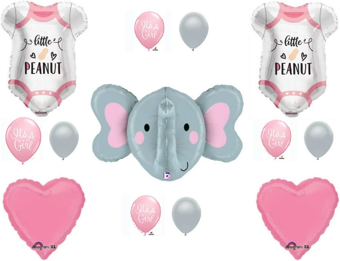 elephant with balloons baby shower