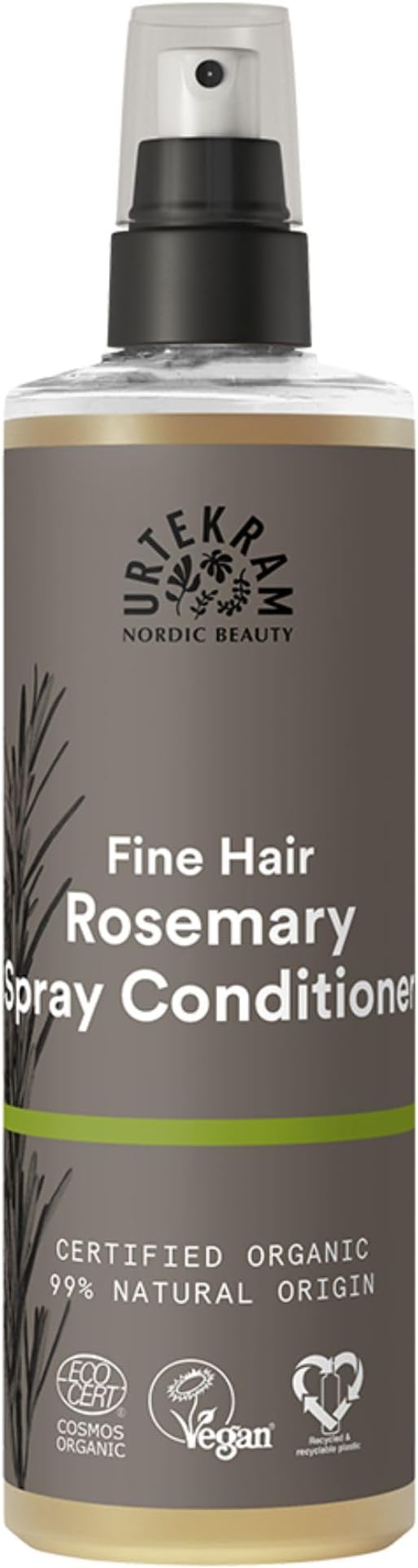 Urtekram Rosemary Leave-In Spray Conditioner Fine Hair 250 ml Vegan Organic
