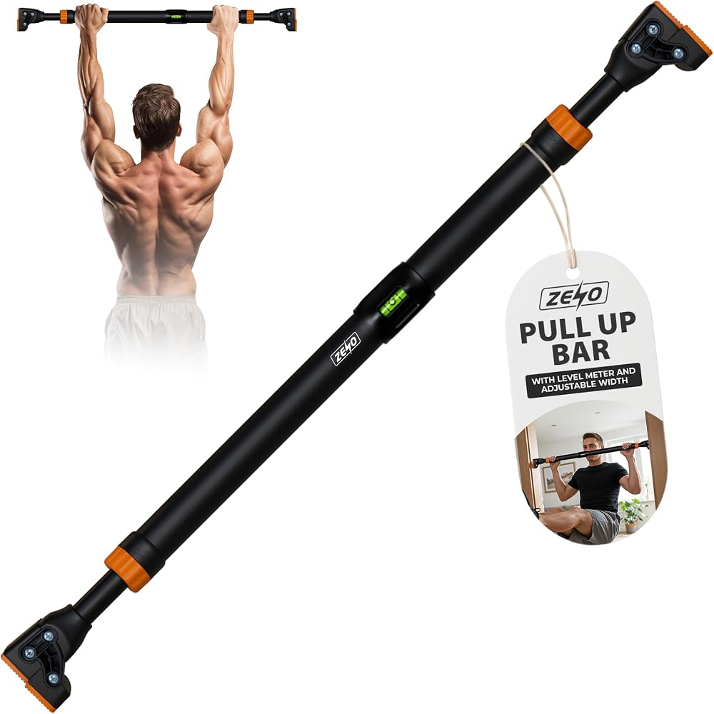 ZENO Pull Up Bar Doorway 72-102 cm Adjustable Heavy Duty Chrome