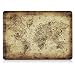 iCasso New Art Fashion Image Series Ultra Slim Light Weight Rubberized Hard Case Glossy Clear Crystal Snap-On Hard Cover Case for MacBook Air 13 (Model: A1369 and A1466) - Vintage Map