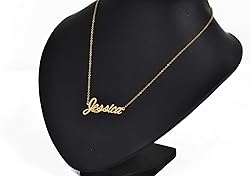 Aoloshow Jessica Initial Pendant Necklace Stainless