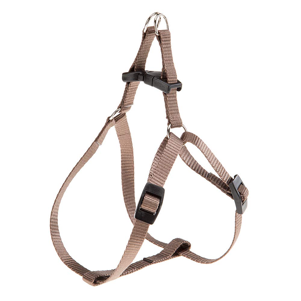 Ferplast Small Dog Harness EASY XS, Adjustable Cat Harness, Easy to Wear, 33-46 cm. Brown