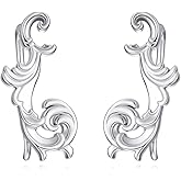 WINNICACA S925 Sterling Silver Ear Climbers Earrings for Women Silver Earrings for Women Hypoallergenic Crawler Earrings Christmas Xmas Birthday Gifts for Her Mom Grandma