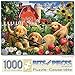 Bits and Pieces - 1000 Piece Jigsaw Puzzle for Adults - Farmyard Pups - 1000 pc Golden Retriever Puppies Jigsaw by Artist Larry Jones