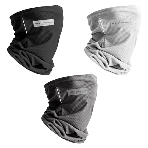 3pcs Face Covering Bandana Summer Cycling Neck Gaiter Multifunctional Headwear Neck Scarf Breathable UV Protection Face Cover Ice Silk Sunscreen Mask for Outdoor Cycling Fishing