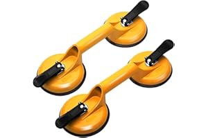 Kaisiking Heavy Duty Aluminum Glass Suction Cup Glass Puller Tile Suction Cup Lifter Floor Suction Cup Floor Gap Fixer for Lifting and Moving Glass, Floor, Window, Tile, Granite, Doors
