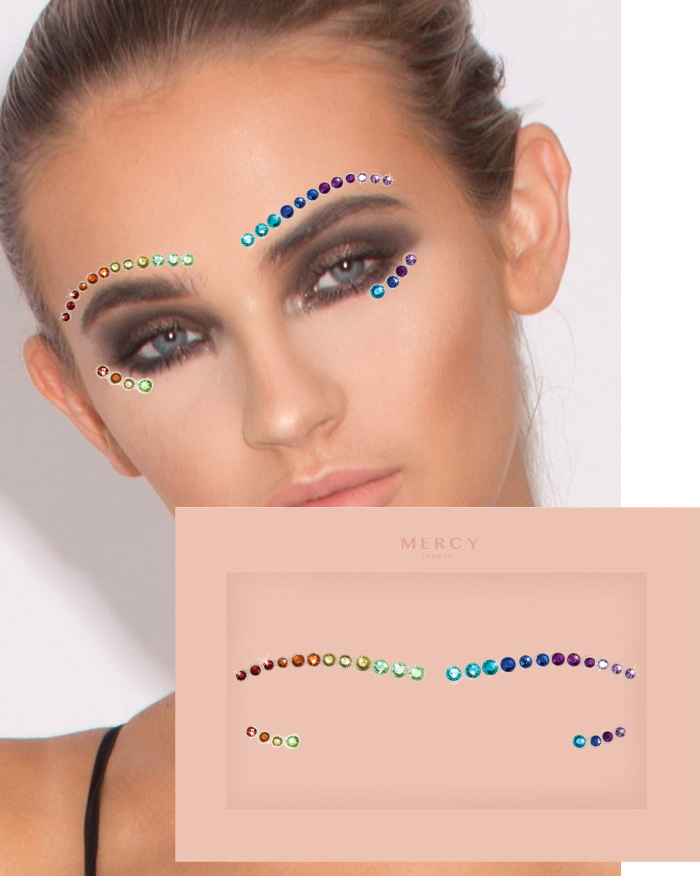 Love is Love Face Jewels, All in One Body Face Festival Pride Rainbow Jewels