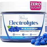 Electrolytes Powder &ndash; Blue Raspberry Sugar Free Hydration Drink Mix 37 Svgs | Refreshing Flavor Makes Water Easy to Drink &ndash; Daily Water Enhancer for Everyday Life, Sports, Exercise, Travel &amp; Outdoors