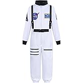 Aoiviss Astronaut Costume for Kids Space Suit for Boys Girls Toddler Astronaut Cosplay Role Play Dress Up Halloween