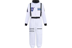 Aoiviss Astronaut Costume for Kids, Space Costume Space Suit for Boys Girls NASA Astronaut Cosplay Role Play Dress Up