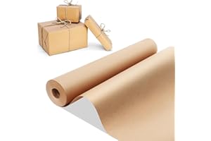 Ceecysaa 44cmx30m Brown Paper Roll,Gift Wrapping Paper,Kraft Paper Roll For Art Craft Bouquet Flower,Shipping, Packaging 17.5