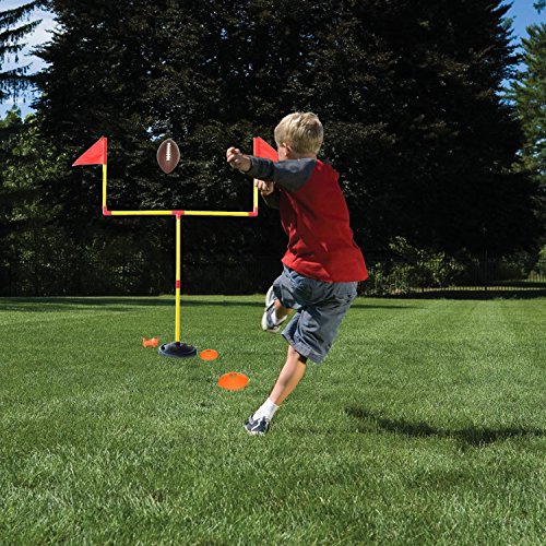 image for EXERCISE N PLAY Youth Football Goal Post Set, Flag Football, Suitable 
