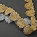1 Inch Metallic Gold Lace Trim for Bridal, Costume or Jewelry, Crafts and Sewing by 1 Yard, LP-MX-673