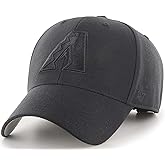 47 Brand MLB Black Black Primary Logo MVP Adjustable Structure Baseball Cap Hat, Adult One Size Fits All