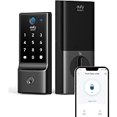 eufy Security Smart Lock C220, Fingerprint Keyless Entry Door Lock | Built-in Wi-Fi, App Remote Control, Up to 8-Month Battery, Front Door Smart Lock Deadbolt, IP53 Waterproof, BHMA Grade 3