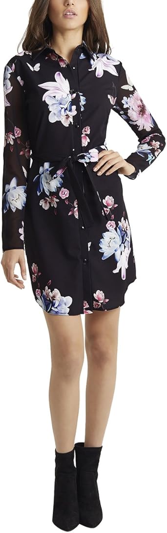 lipsy black shirt dress