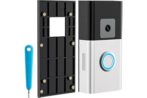 MAMERRY No-Drill Doorbell Camera Mount: Adhesive Door Bracket Compatible with Video Doorbell 1/2/ 3/3 Plus/ 4/ (2020 Release), Doorbell Mounting Plate Holder Accessories for Houses Apartments