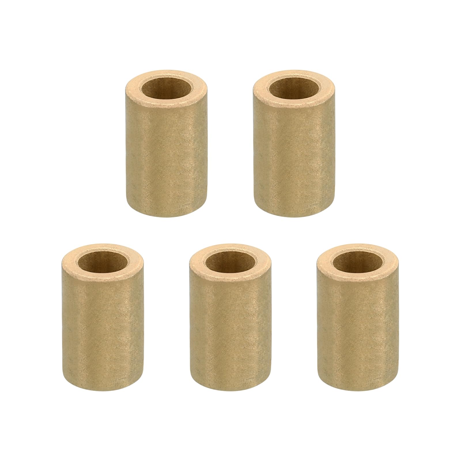 PATIKIL M6 Brass Spacers, 5 Pcs Metal Spacer Brass 6mm ID x 10mm OD x 16mm L Brass Spacers Screw Standoff for 1/4inch or M6 Screw Bolts