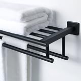 Sayayo 24-Inch Black Towel Rail SUS304 Stainless Steel Wall Mounted EGZ8000-B view 3