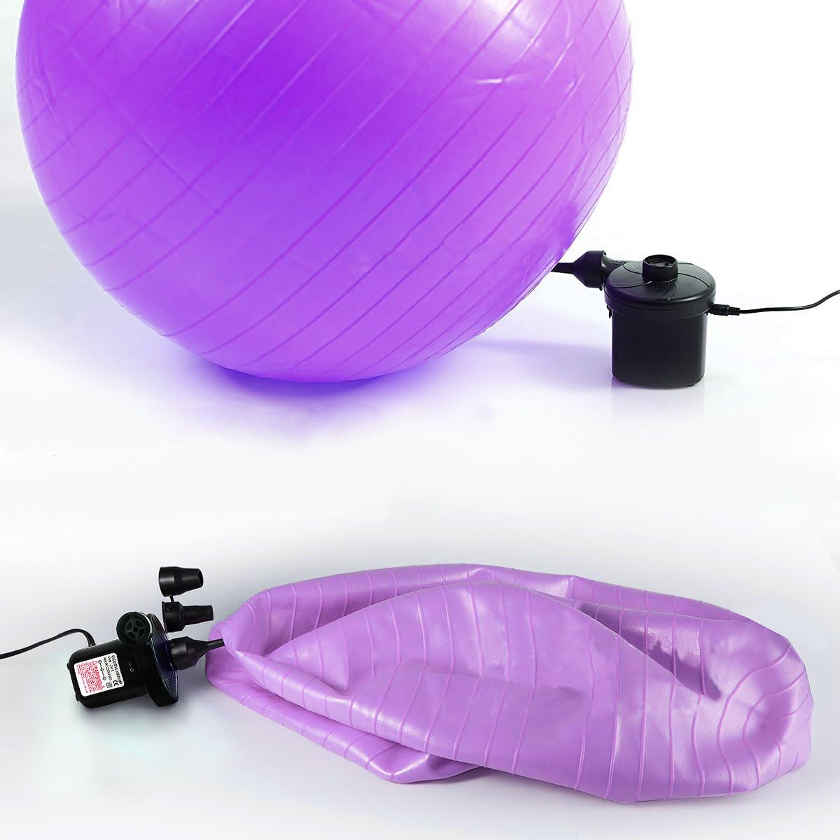 Omont Electric Quick-Fill Air Pump 110V AC/12V DC Portable Inflator Air Mattress Pump for Inflatable Air Bed Lake Floats Rafts Pool Toys: Home Improvement