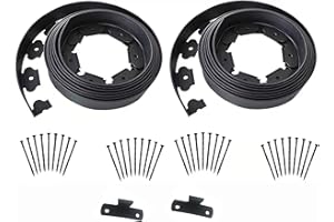 COBARYEN Landscape Edging Border 40ft Garden Edging Kit Plastic Edging for Landscaping with 40 Stakes 2 Connectors for Garden, Grass, Yard, Lawn Edging 2in Tall